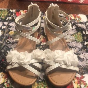 Girls white Gladiator sandals